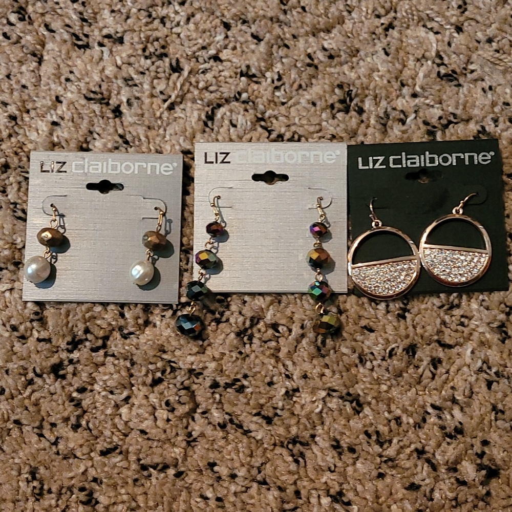 Liz Claiborne earrings set of three